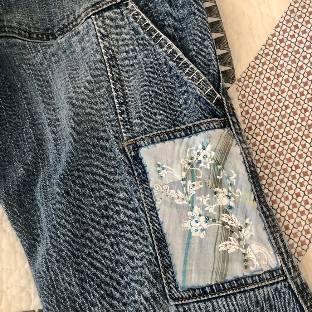 J. Galt Shanghai Low Rise Flare Jeans ~ Unique! - Picture 4 of 13